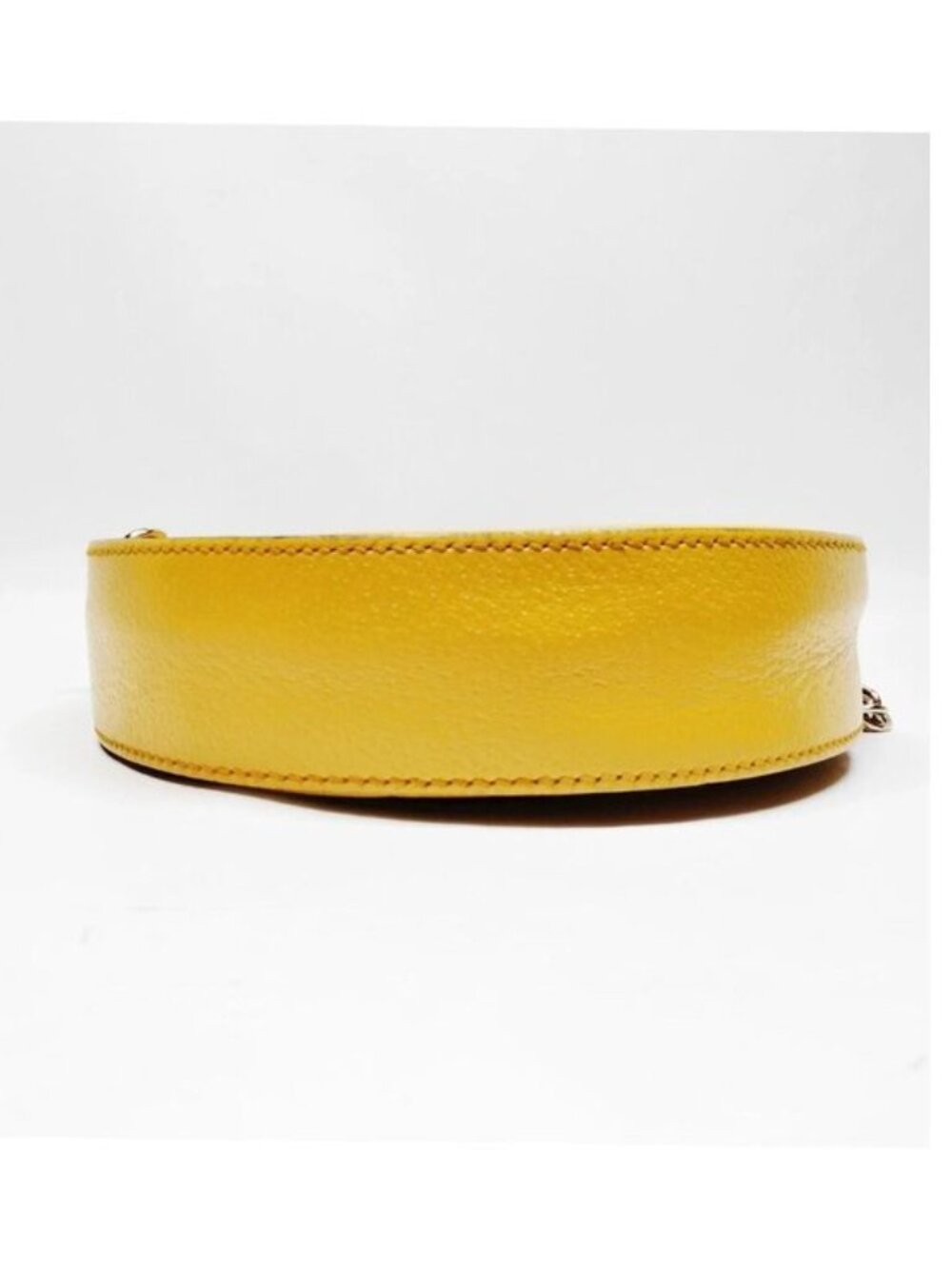 Authentic Gucci Ophidia Flora Round Mini Crossbody Bag Yellow Leather GG Supreme - Picture 7 of 16